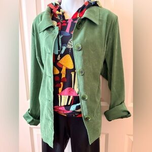 Briggs New York Green Jacket or blouse, size 2X